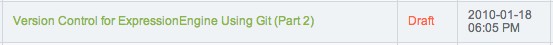 I started part two of my Git series