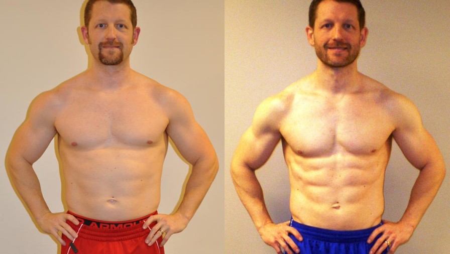 Before and after the 8-week challenge